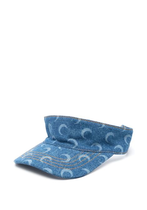 moon laser denim visor woman blue MARINE SERRE | UHG037A CDEN0002BL05